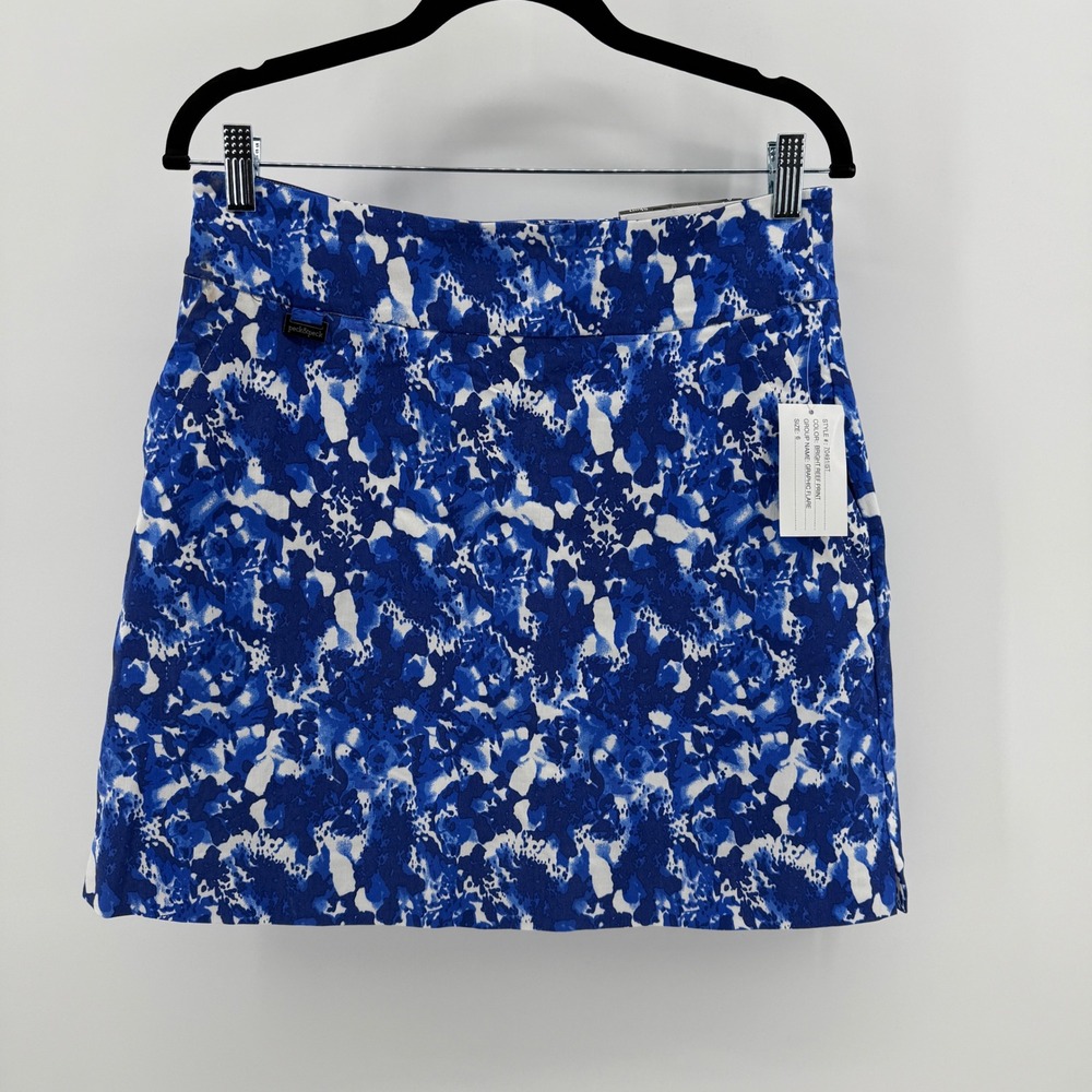 Peck & Peck Womens Blue White Graphic Reef Print Golf Skort Size 6 NWT 70491IST - Picture 5 of 9